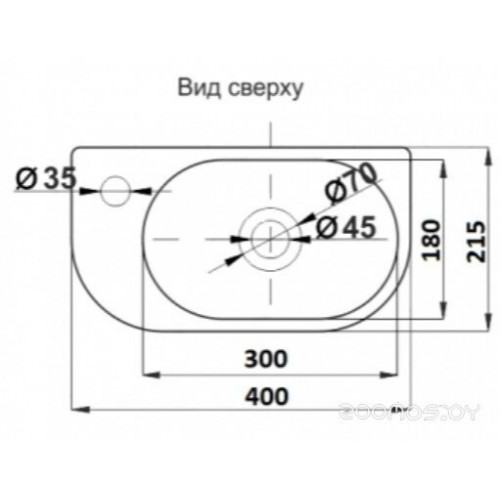 Умывальник CeramaLux 78204RB