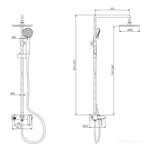 Душевая система Ahti Nurmes NM315001