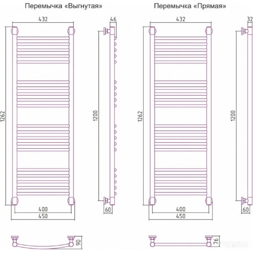 Полотенцесушитель Сунержа Богема+ 1200x400 00-0220-1240