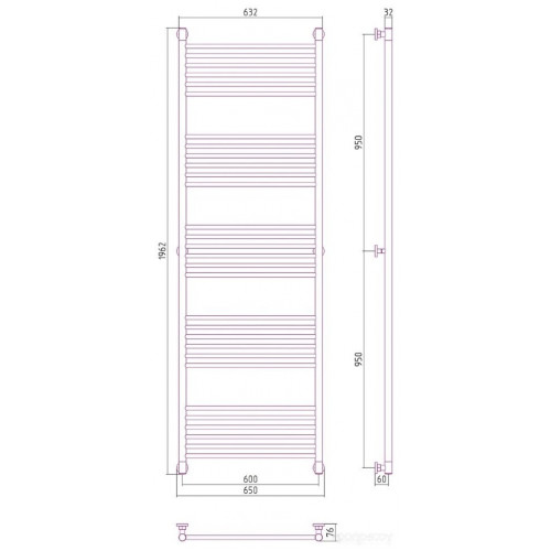 Полотенцесушитель Сунержа Богема+ прямая 1900х600 032-0220-1960