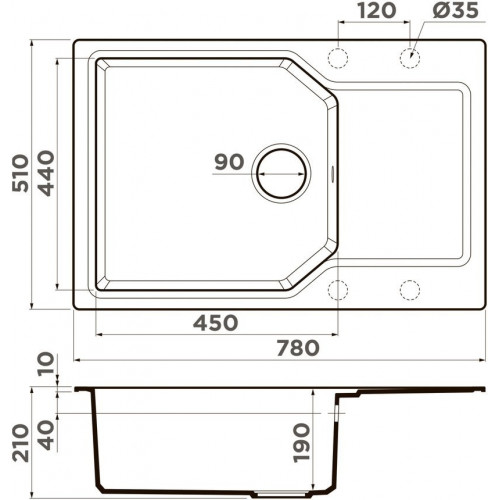 Кухонная мойка Omoikiri Yonaka 78-LB-SA 4993416 78x51 бежевый