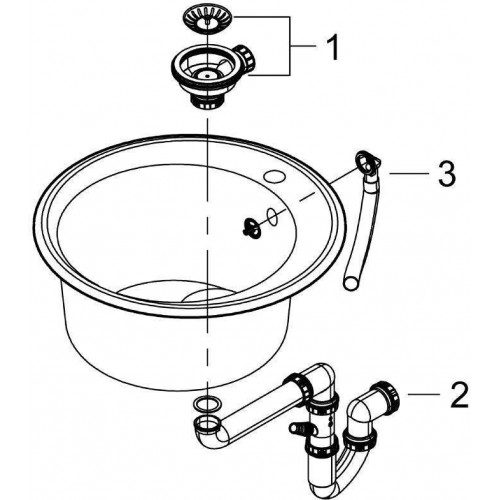 Кухонная мойка GROHE K200 51x51 серый