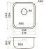 Кухонная мойка Omoikiri Omi 38-U/I-IN 4997435 37,4x43,4 нержавеющая сталь