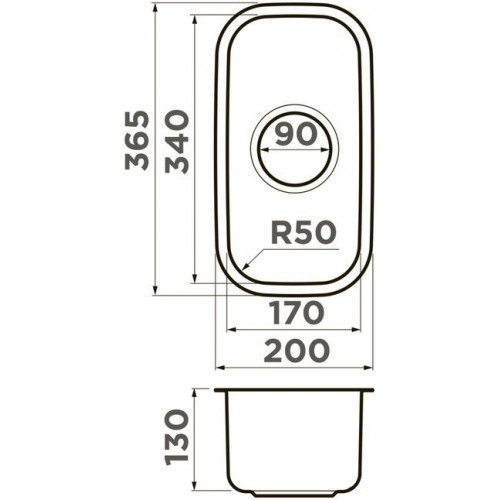 Кухонная мойка Omoikiri Omi 4997022 30x36,5 нержавеющая сталь