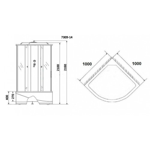Душевая кабина Niagara NG-7309-14 100x100