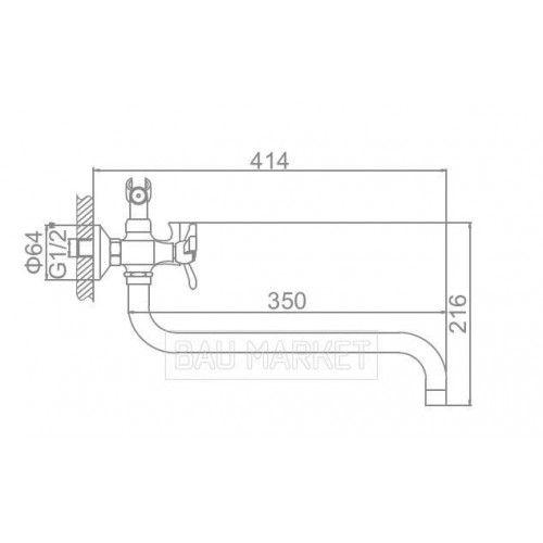 Смеситель для ванны и душа Ledeme L2712 (L2712)