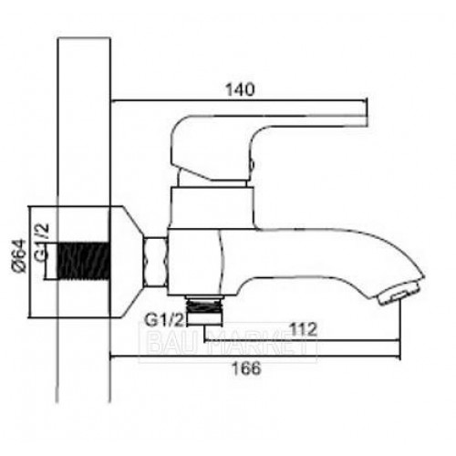 Смеситель для ванной Ledeme L3244 (L3244)