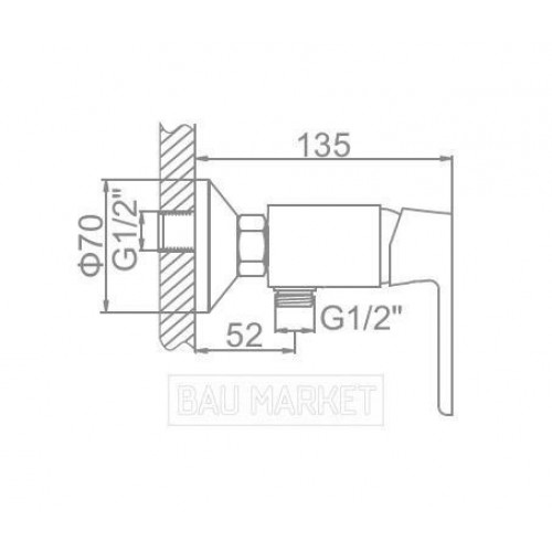 Смеситель для душа Ledeme L2053 (L2053)