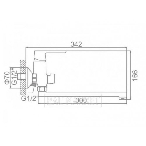 Смеситель для ванны Ledeme L2277W (L2277W)