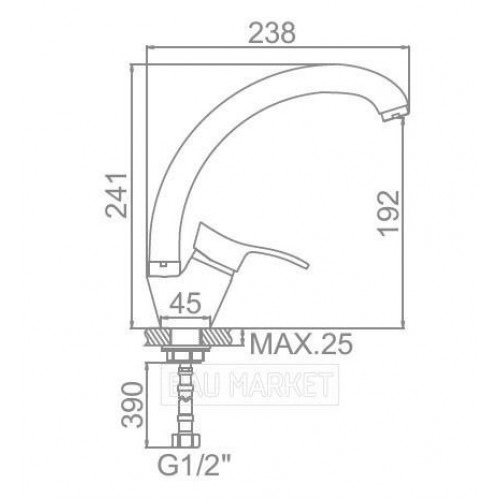 Смеситель для кухни Ledeme L5914-B крепление на гайке (L5914-B)