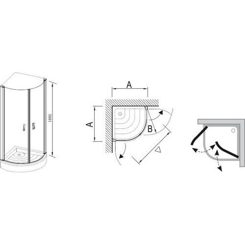 Душевой уголок Ravak SmartLine SMSKK4-90 90x90 стекло chrom+Transparent