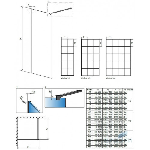 Душевой уголок Radaway Modo II New Black Factory 90