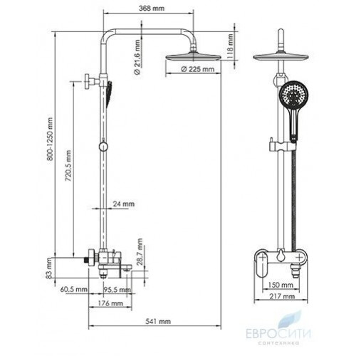 Душевая стойка WasserKraft A17401