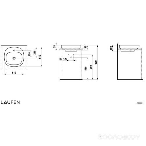 Умывальник Laufen PALOMBA 8128020001111