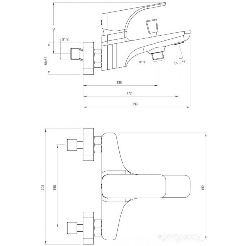 Смеситель для ванны Deante Hiacynt BQH_010M хром