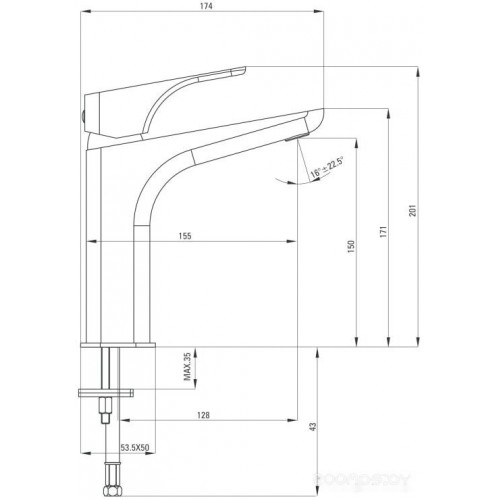 Смеситель Deante Hiacynt Nero BQH 021M