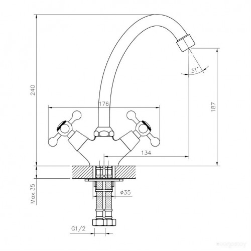 Смеситель DecoRoom DR54028