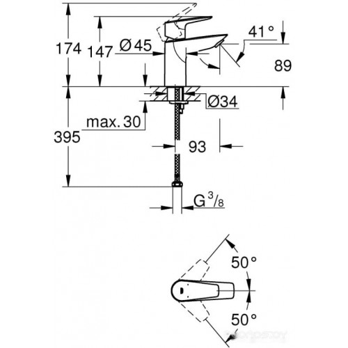 Смеситель Grohe Bauedge 23330001