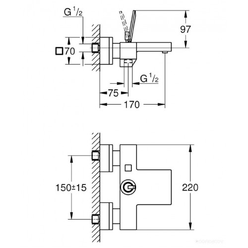 Смеситель Grohe Eurocube Joy 23666000