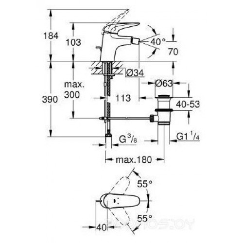 Смеситель Grohe Eurostyle 23720003