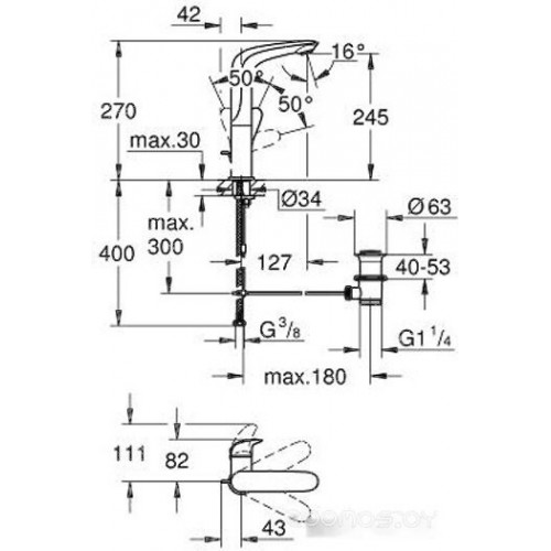 Смеситель Grohe Eurostyle [23718003]