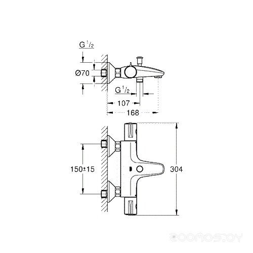 Смеситель Grohe Grohtherm 800 34567000