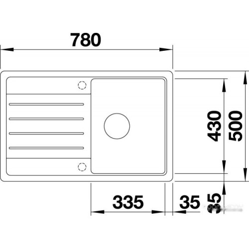 Кухонная мойка Blanco Legra 45 S 522203 (белый)