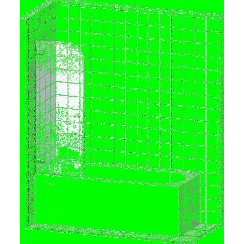 Шторка на ванну Ravak CVS1-80 R Transparent, профиль белый