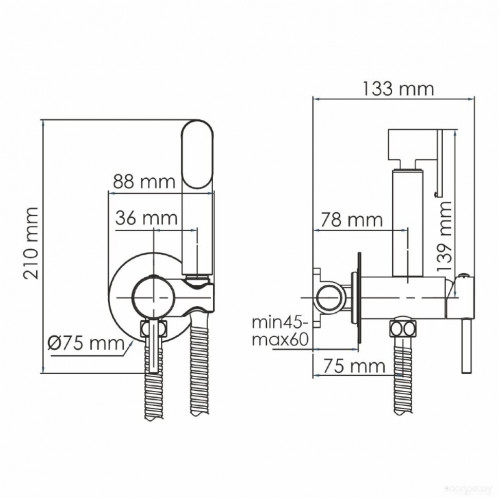 Гигиенический душ Wasserkraft A70638