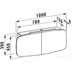 Laufen Зеркало-шкафчик MIMO 100x45 4445510555301