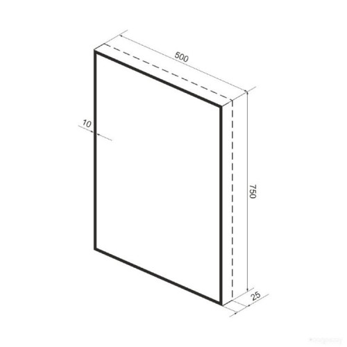 Зеркало Wellsee Зеркало с фоновой LED-подсветкой 7 Rays' Spectrum 172200880, 50 х 75 см (с сенсором и регулировкой яркости освещения)