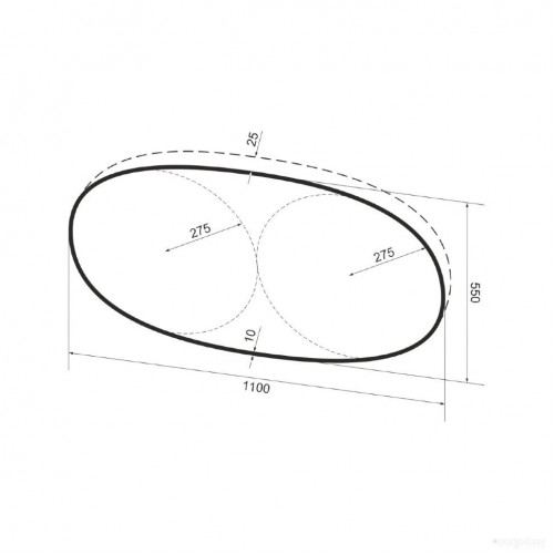 Зеркало Wellsee Зеркало с фоновой LED-подсветкой 7 Rays' Spectrum 172201940, 110 x 55 см (с сенсором и регулировкой яркости освещения)