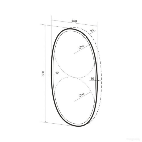 Зеркало Wellsee Зеркало с фронтальной LED-подсветкой 7 Rays' Spectrum 172201580, 40 х 80 см (с сенсором и регулировкой яркости освещения)