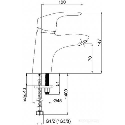 Смеситель Rubineta Tornado 18 [TR80008]