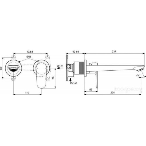 Смеситель Ideal Standard Cerafine O BD133XG