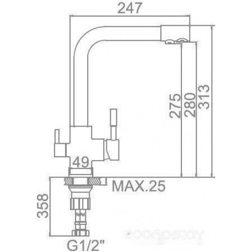 Смеситель Gerhans KK4055-3-20