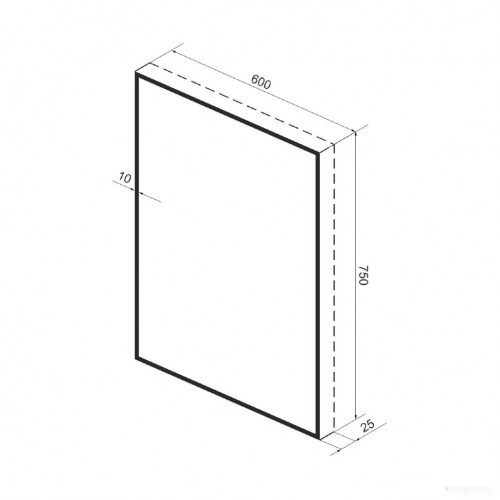 Зеркало Wellsee Зеркало с фоновой LED-подсветкой 7 Rays' Spectrum 172200940, 60 х 75 см (с сенсором и регулировкой яркости освещения)