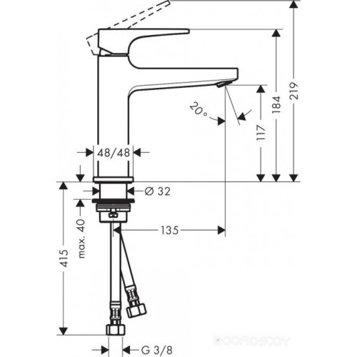 Смеситель Hansgrohe Metropol 74507000