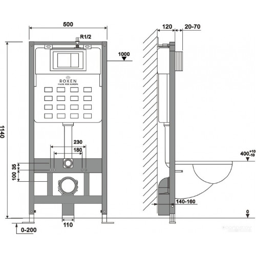 Система инсталляции Roxen StounFix Slim 805364