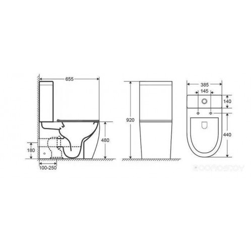 Унитаз CeramaLux 1289A