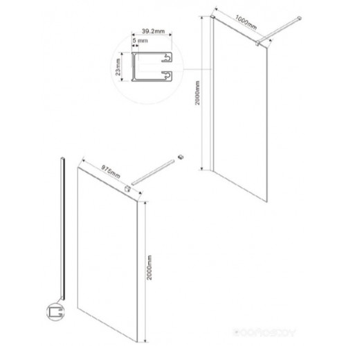 Душевая стенка Vincea Walk-In VSW-1H100CLGM