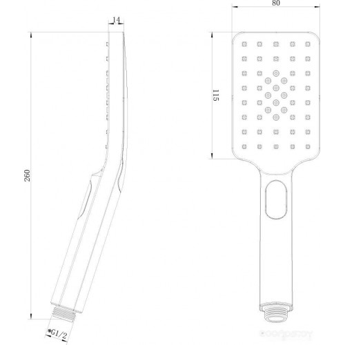 Душевая лейка Lemark LM8123BL