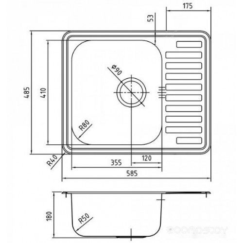 Кухонная мойка IDDIS Strit STR58SDi77