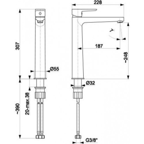 Смеситель Armatura Narva Black 5222-612-81