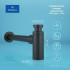 Сифон Wellsee Drainage System 182105002 (сифон, донный клапан, матовый черный)