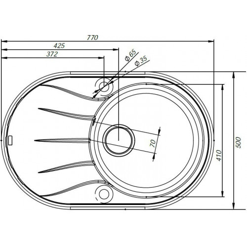 Кухонная мойка Iddis Kitchen G K12G771i87 77x50 серая
