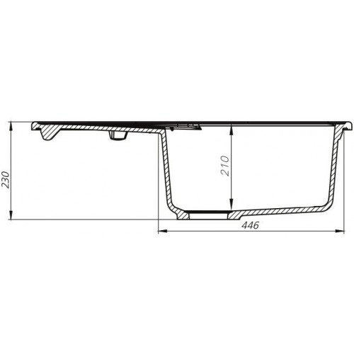 Кухонная мойка Iddis Kitchen G K12G771i87 77x50 серая
