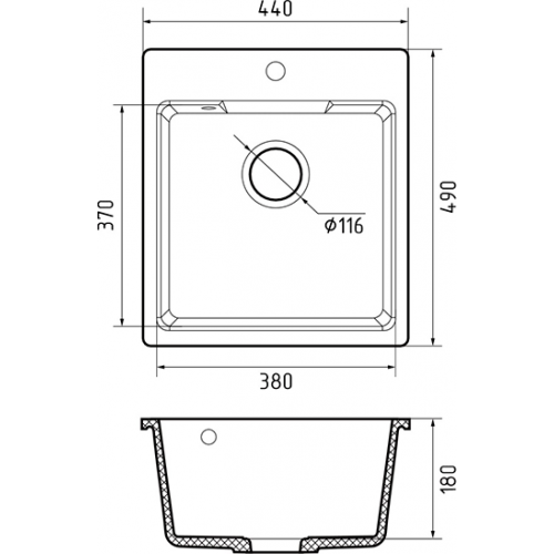 Мойка кухонная GranFest URBAN 658L GF-UR-658L серый