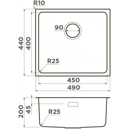 Кухонная мойка Omoikiri Tadzava 49-U/I-AB 4993075 49x44 латунь