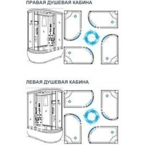 Гидромассажная душевая кабина Niagara NG-310-14WFM R 120x80